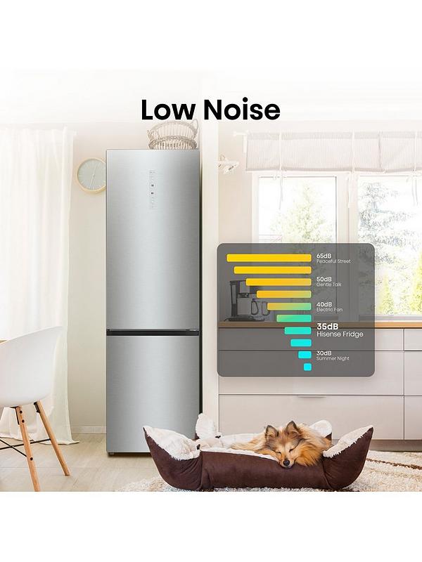 Hisense RB470N4SICUK 60cm Wide, Total No Frost, C rating, Freestanding Fridge Freezer - Stainless Steel - Image 4